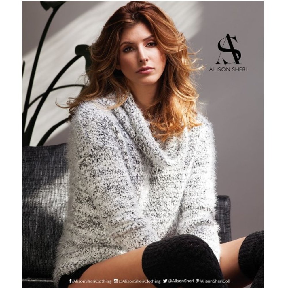 Alison Sheri - Luxurious Cowl Neck Sweater - Size XL